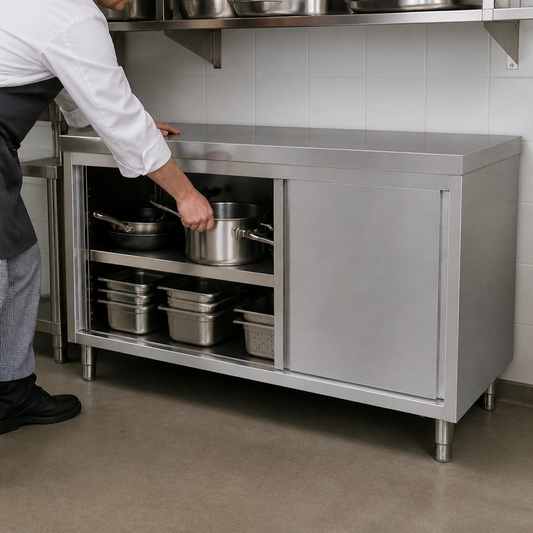 Commercial Stainless Steel Floor Standing Cupboard 900x1800mm