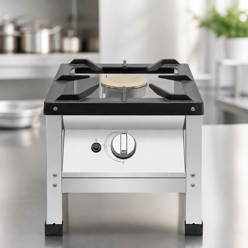Commercial Gas Stock Pot Stove 6kW LPG Cast Iron Hobs