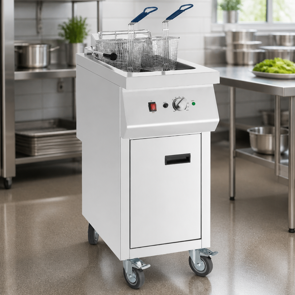 20L Electric Commercial Free Standing Fryer Stainless Steel