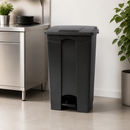 Commercial 87L Pedal Bin Black for Hygienic Waste Disposal