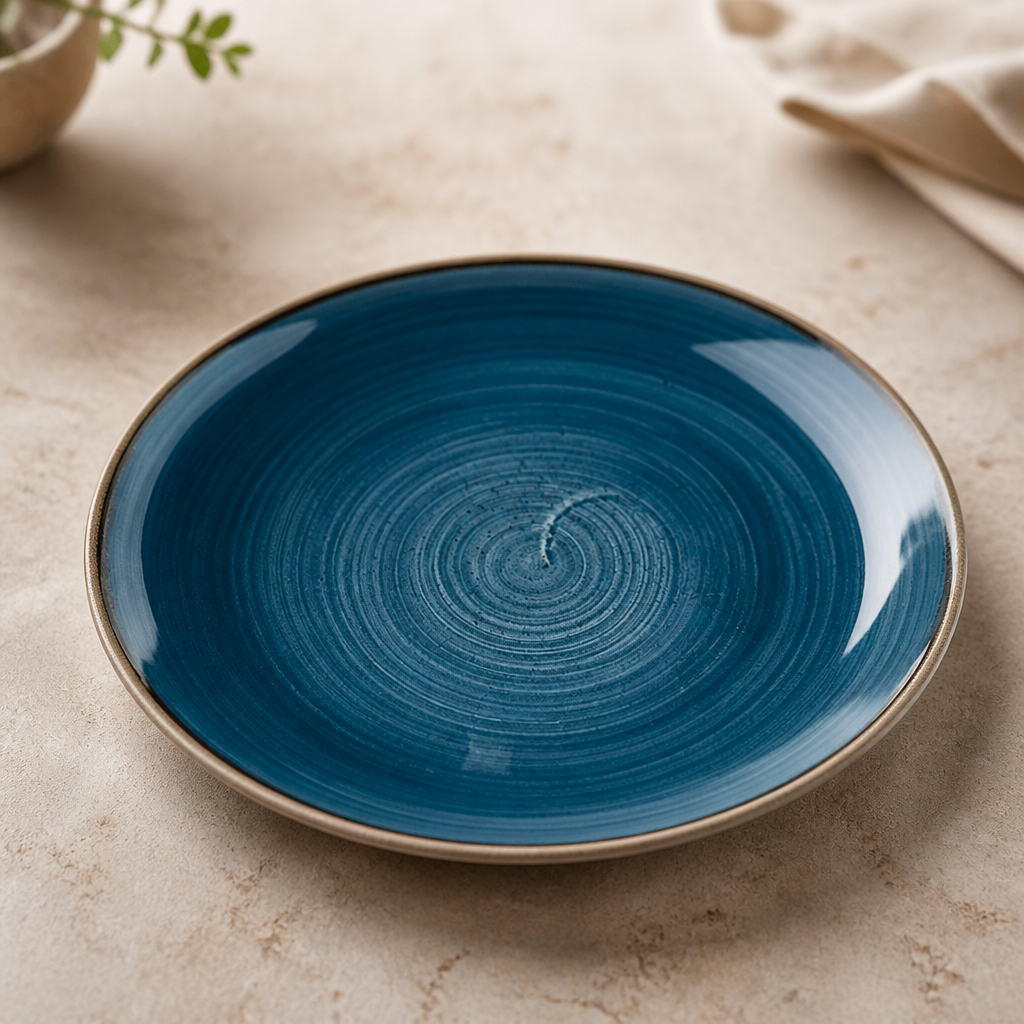 Commercial 285mm Coupe Plates Java Blue - 12 Pack
