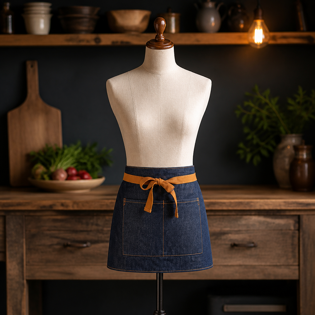Commercial Denim Waist Apron 700mm x 430mm for Staff