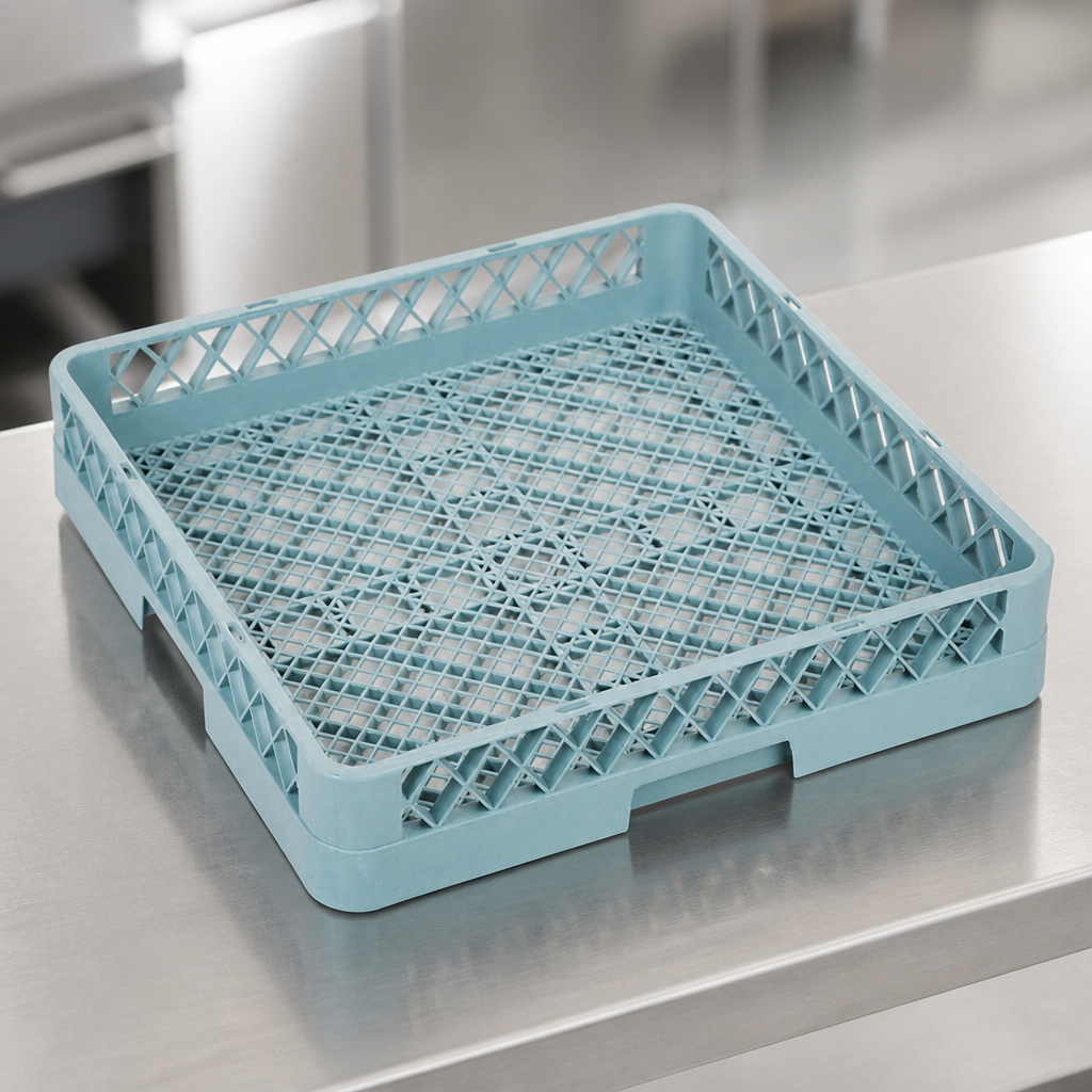 Commercial cutlery dishwasher rack for utensils and ramekins