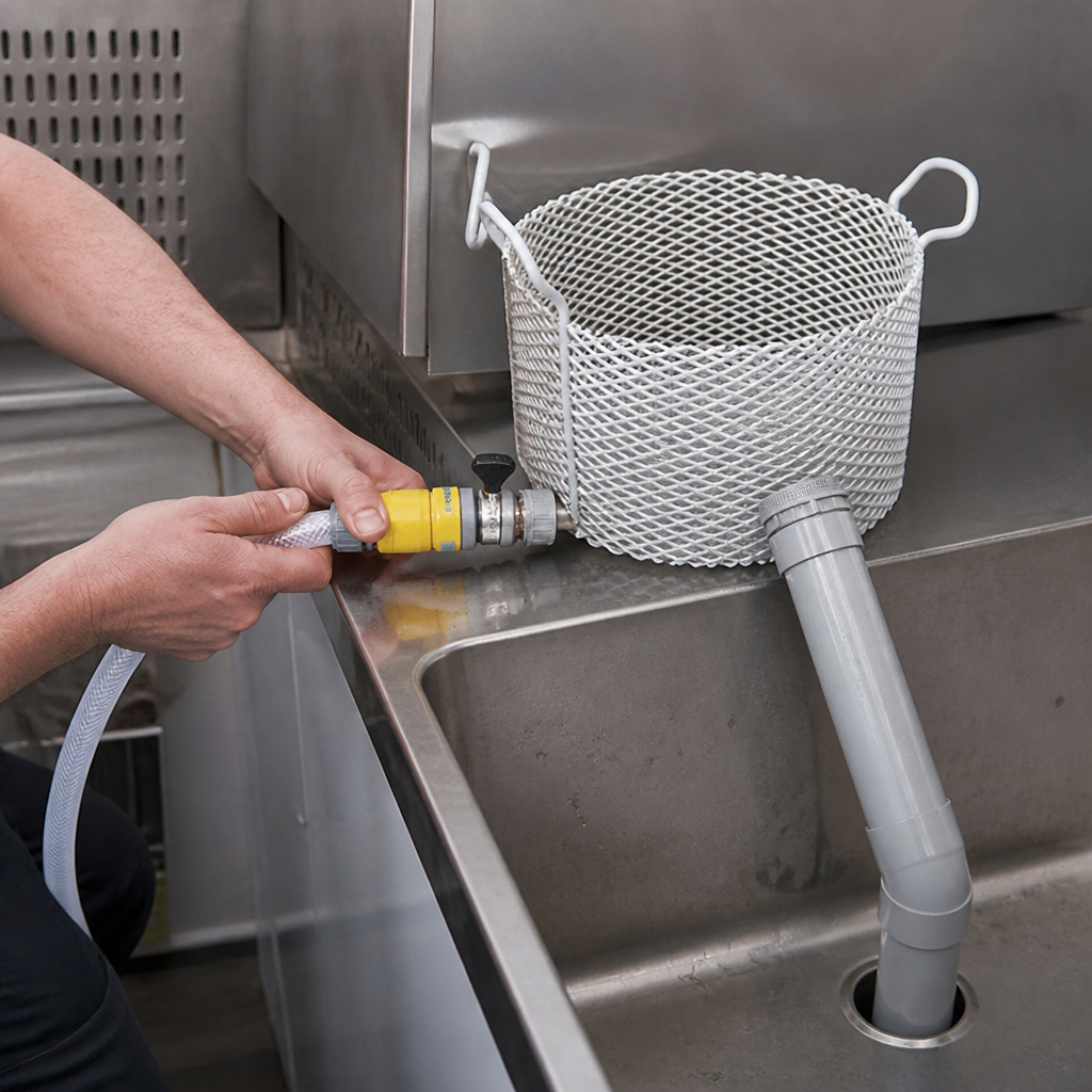 Commercial Potato Rumbler Installation Kit with Hose and Connectors
