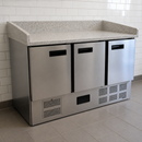 Commercial Pizza Prep Counter Fridge 368Ltr with Granite Top