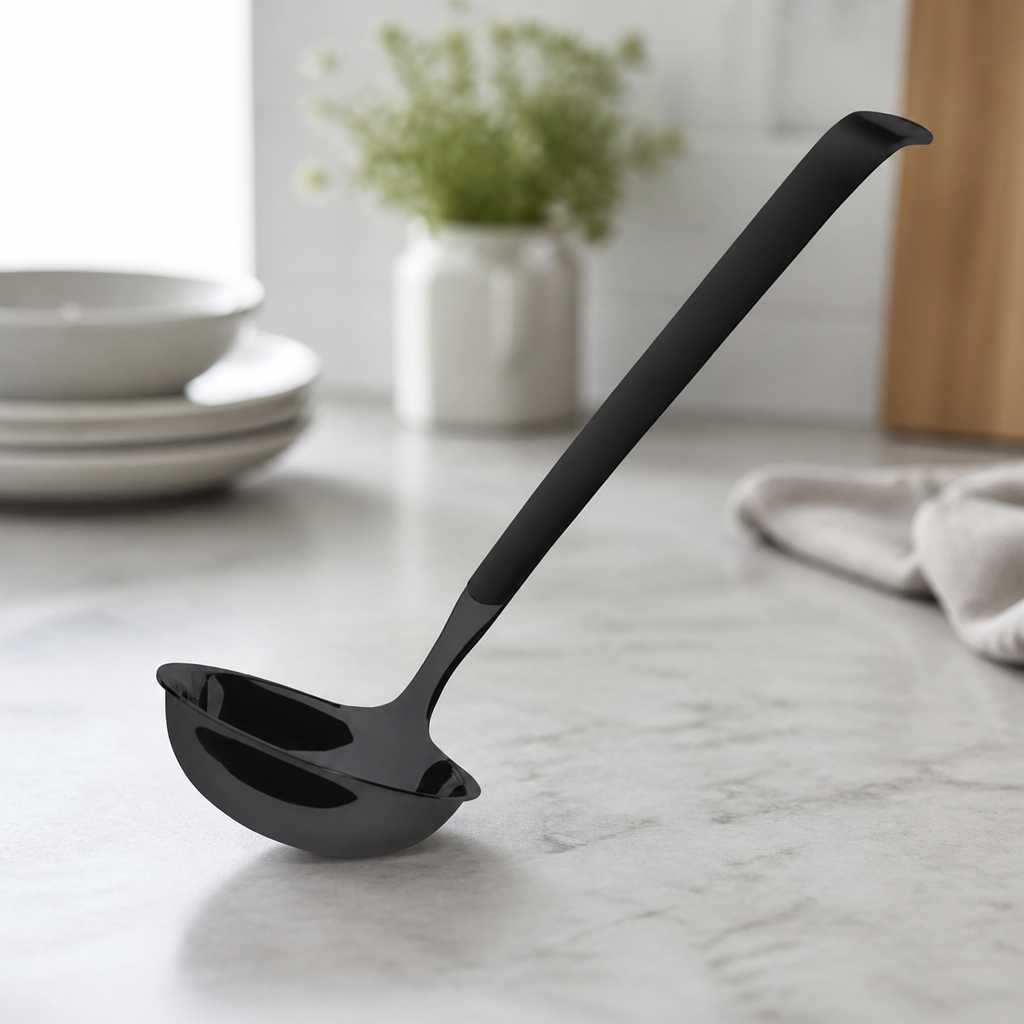 Commercial Soup Ladle Set - 6 Pack Black PVD Coating