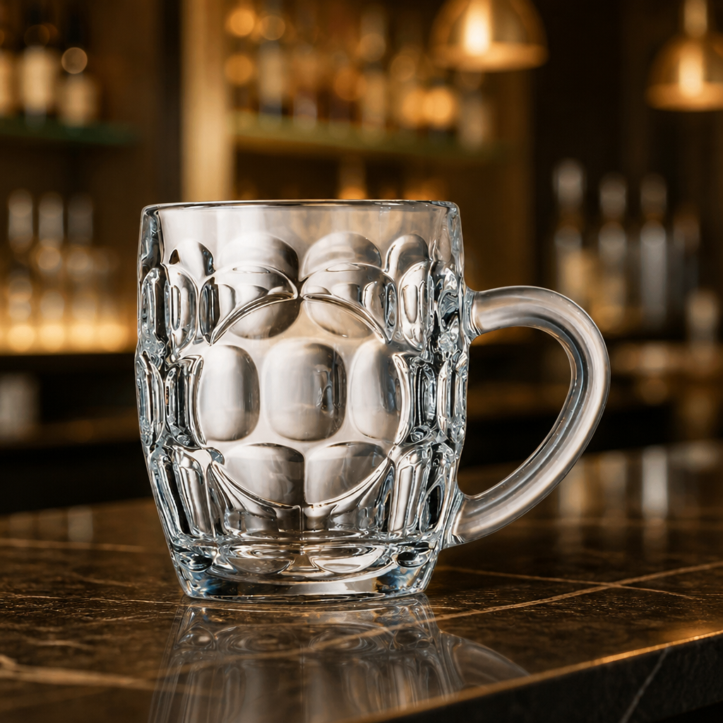 Commercial Dimpled Glass Tankards 285ml - 36 Pack