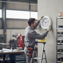 Premium Battery Operated Wall Clock - White Plastic Design, Lightweight at 0.4kg, Requires 2 AA Batteries