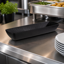 Commercial Melamine Bowl GN 2/4 Black 3.5L 530x162mm