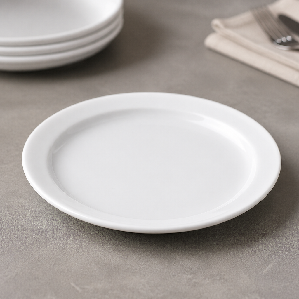 Narrow Rimmed Plates 180mm (12 Pack)