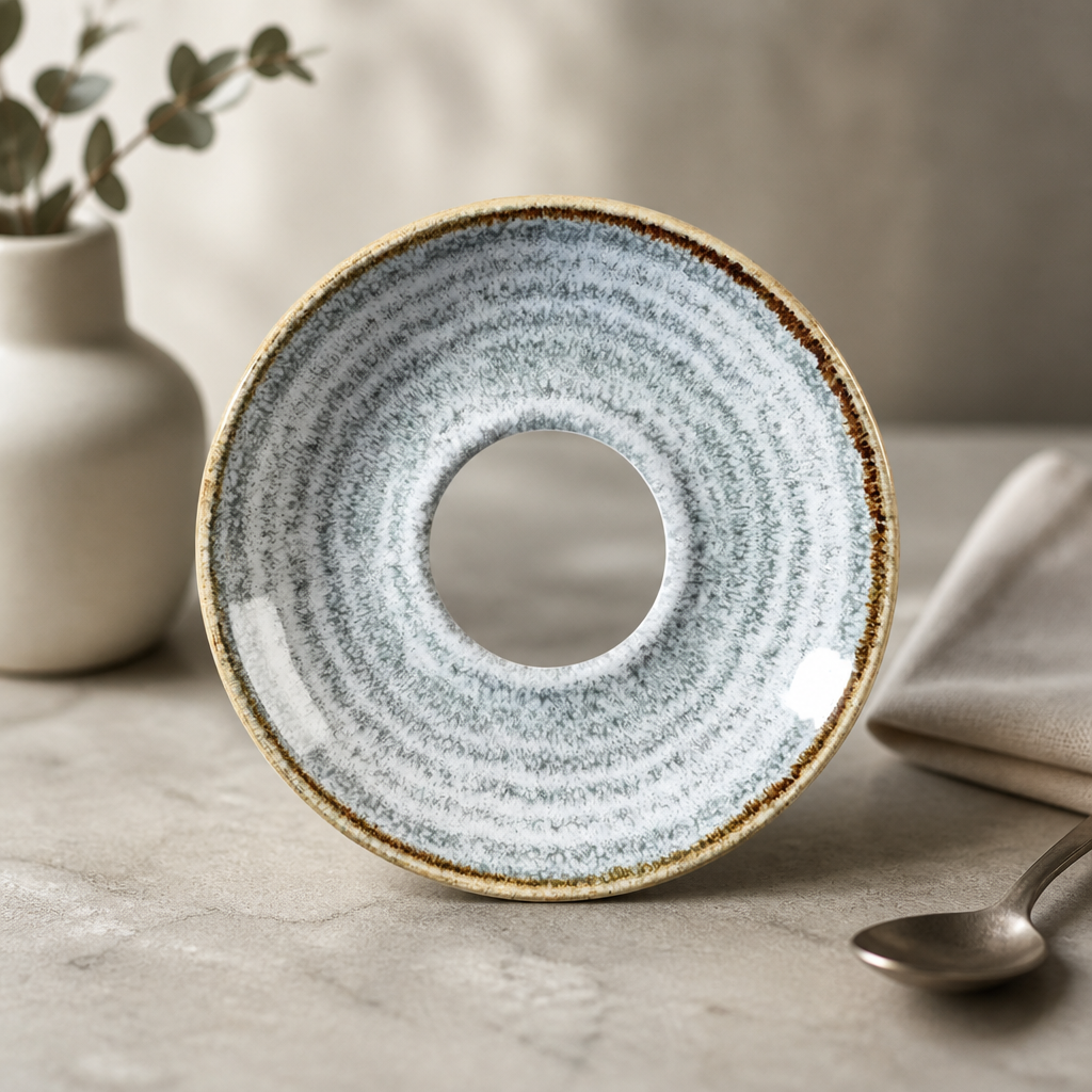 Commercial Stone Grey Espresso Saucers 118mm - 12 Pack