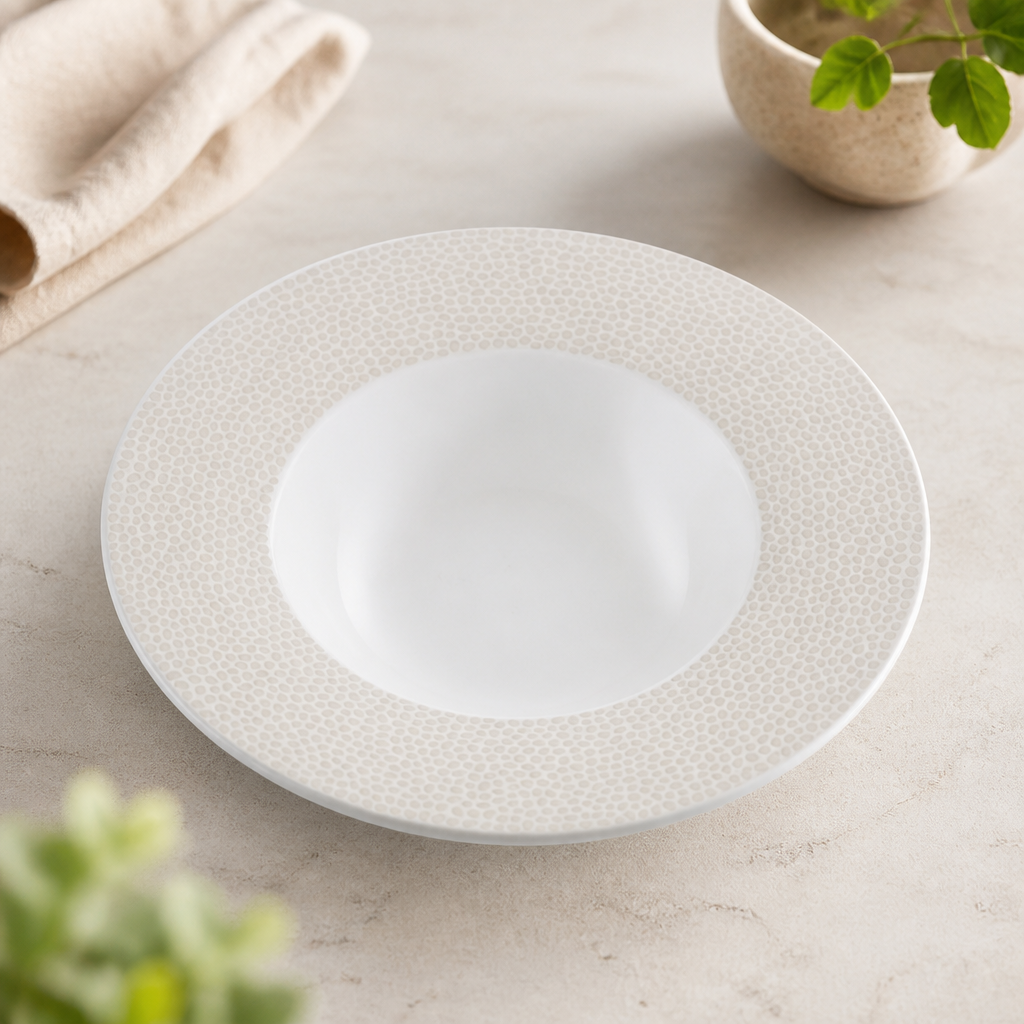 Commercial Wide Rim Bowls 240mm 12 Pack Sand Finish
