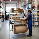 Professional Complete Packing Station with 1600x800mm Table, Shelves, and Bubble Cutter for Efficient Packing Solutions