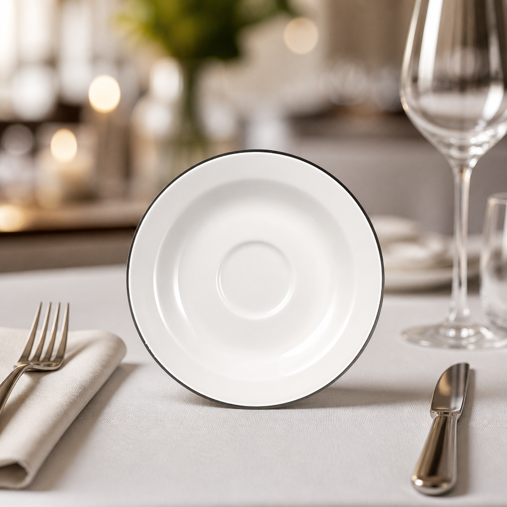 Commercial Fine China Saucers 125mm 24 Pack