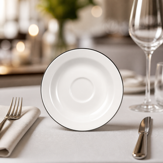 Commercial Fine China Saucers 125mm 24 Pack