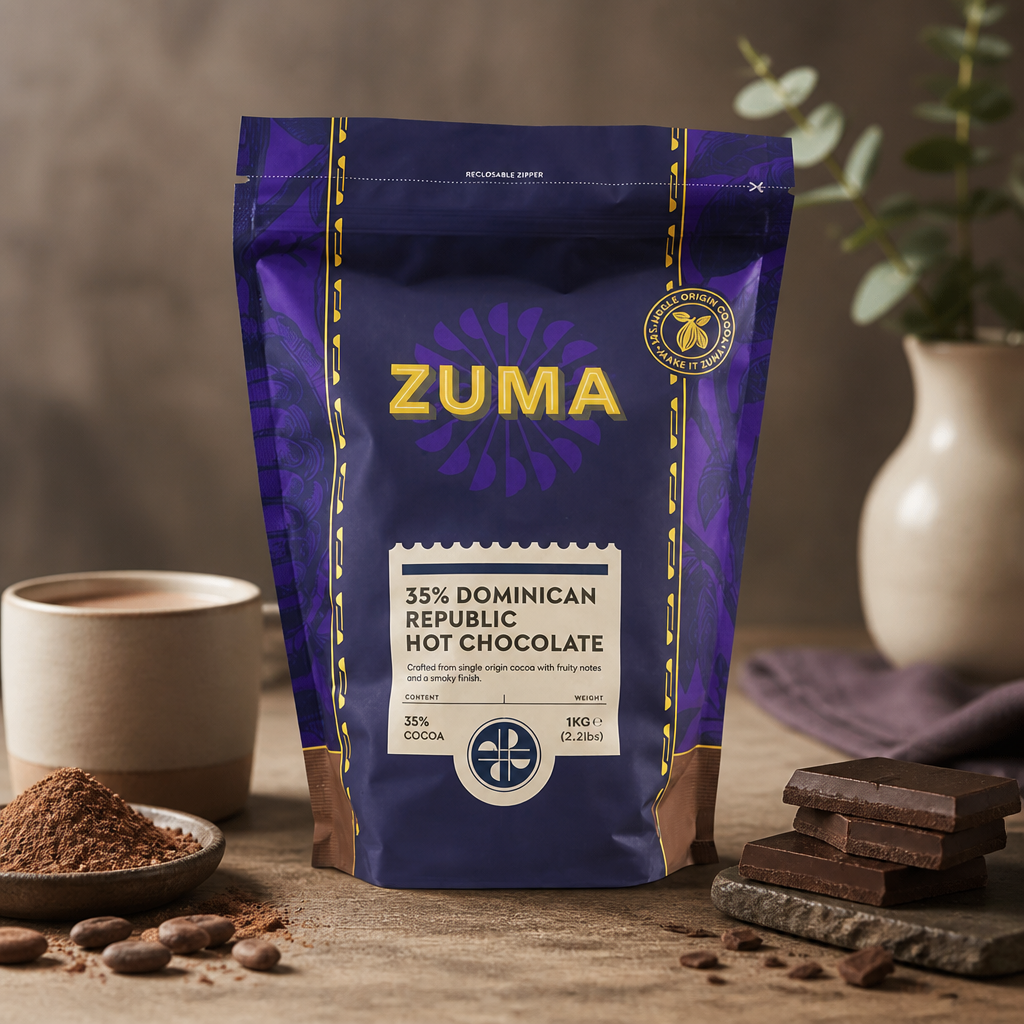 Commercial Hot Chocolate 1kg Bag high cocoa content vegan