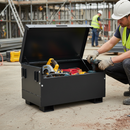 Premium Heavy Duty Tuffbank Site Storage Box with Secure Locking System and Forklift Skids