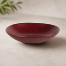 Commercial Flat Bowls Red 195mm Porcelain 6 Pack