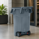 167Ltr Commercial Wheeled Recycling Bin Grey Waste Container