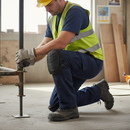 Premium Cargo Trousers with Knee Pad Pockets, 65% Polyester, 35% Cotton, Navy - Sizes 28-48