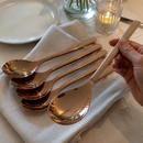 Large Copper Salad Spoons 6 Pack Commercial Cutlery Set