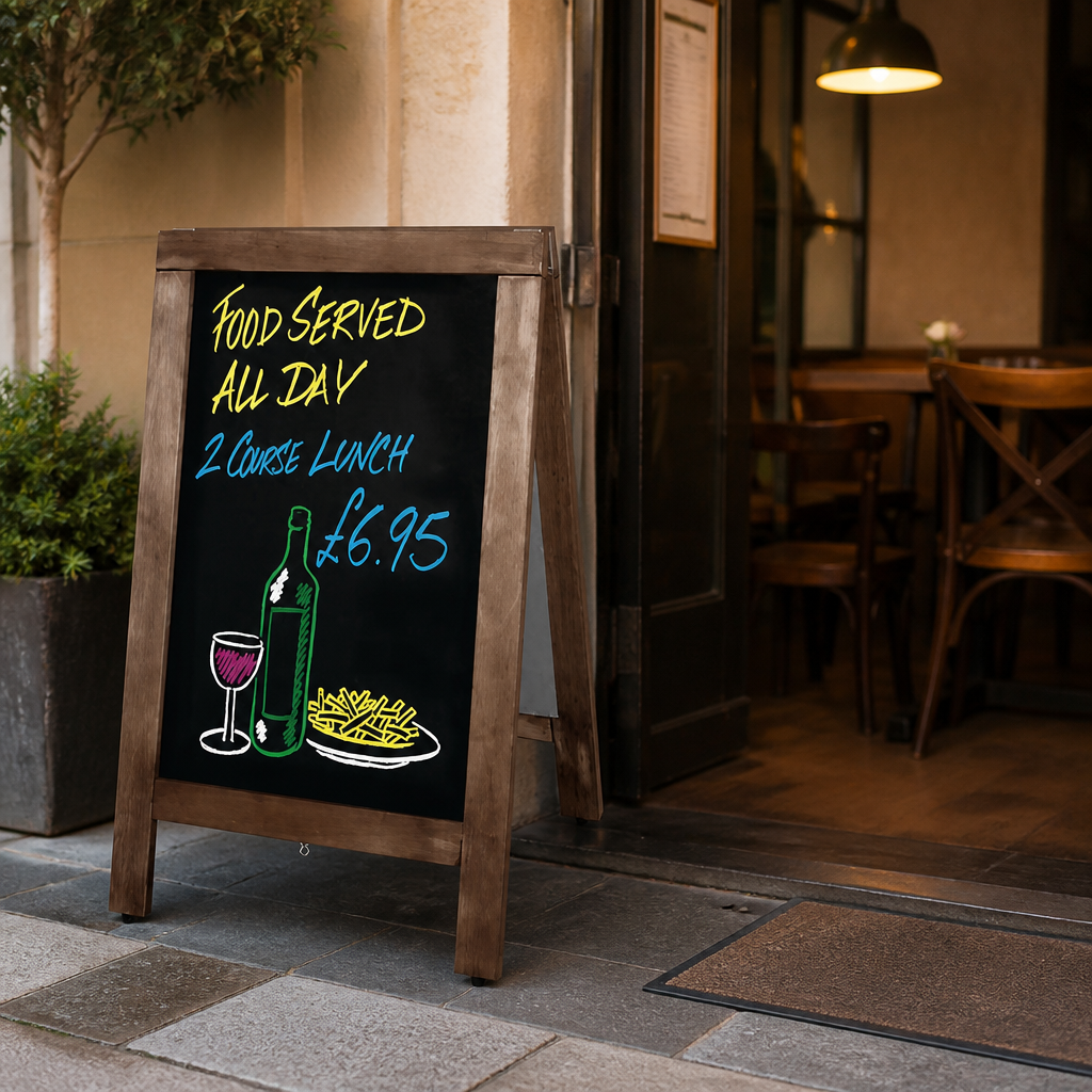 Large Commercial Pavement Board with Free Chalk Pens Set