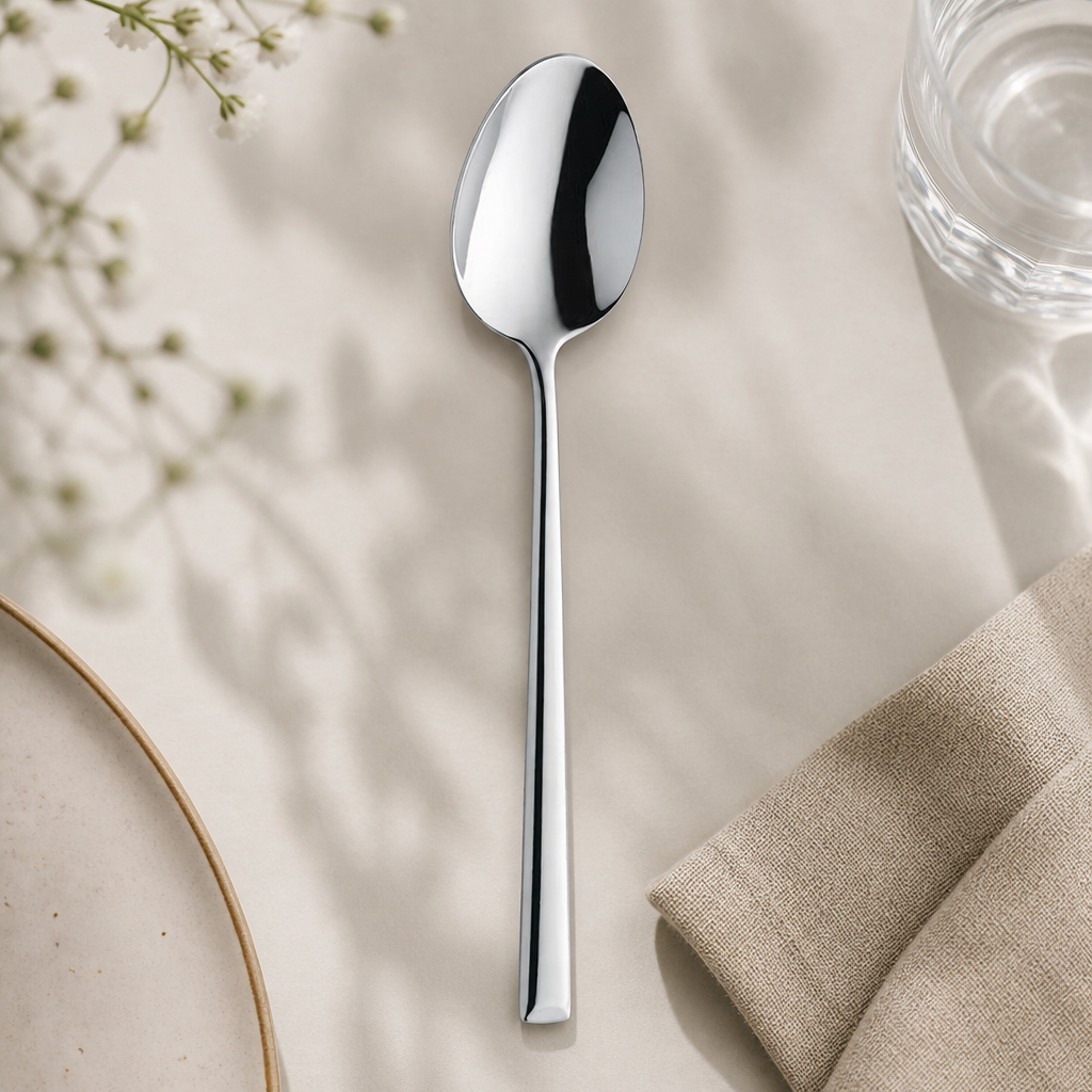 Commercial Stainless Steel Dessert Spoons 12 Pack 210mm