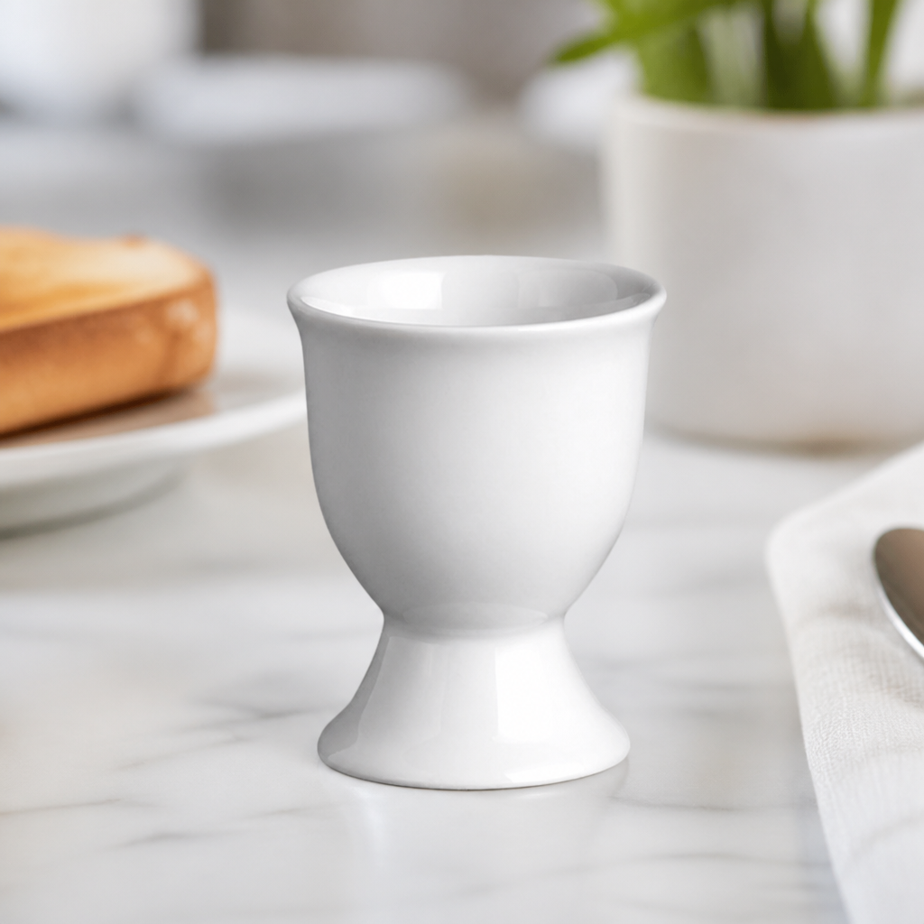 Commercial Porcelain Egg Cups 68mm - 12 Pack for Breakfast Service
