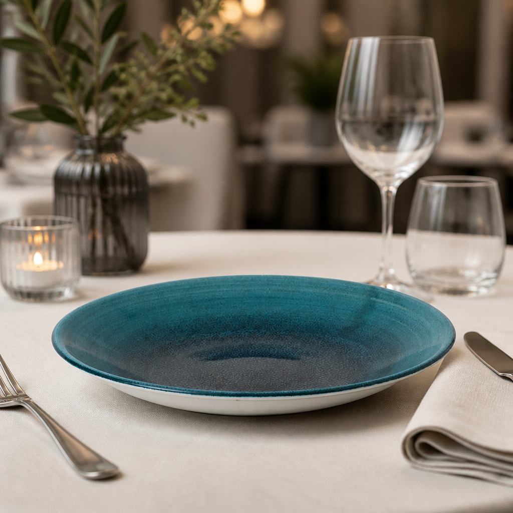 Commercial Deep Coupe Plates 255mm Eco Glaze 12 Pack