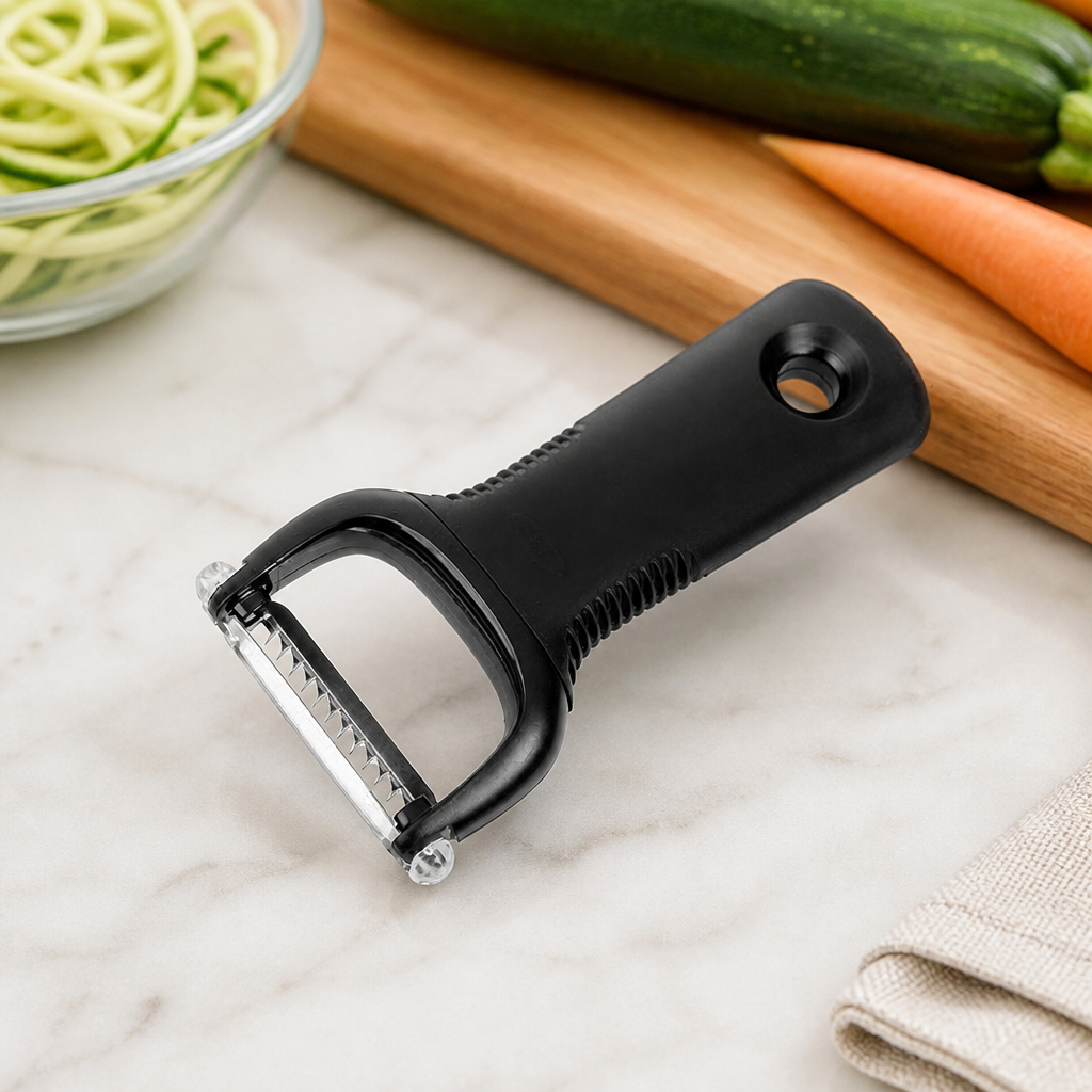 Commercial Julienne Peeler with Stainless Steel Blade and Cover