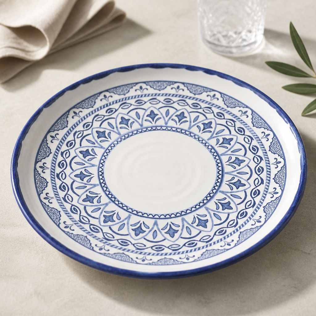 Commercial 254mm Walled Plates Set for Mediterranean Dishes