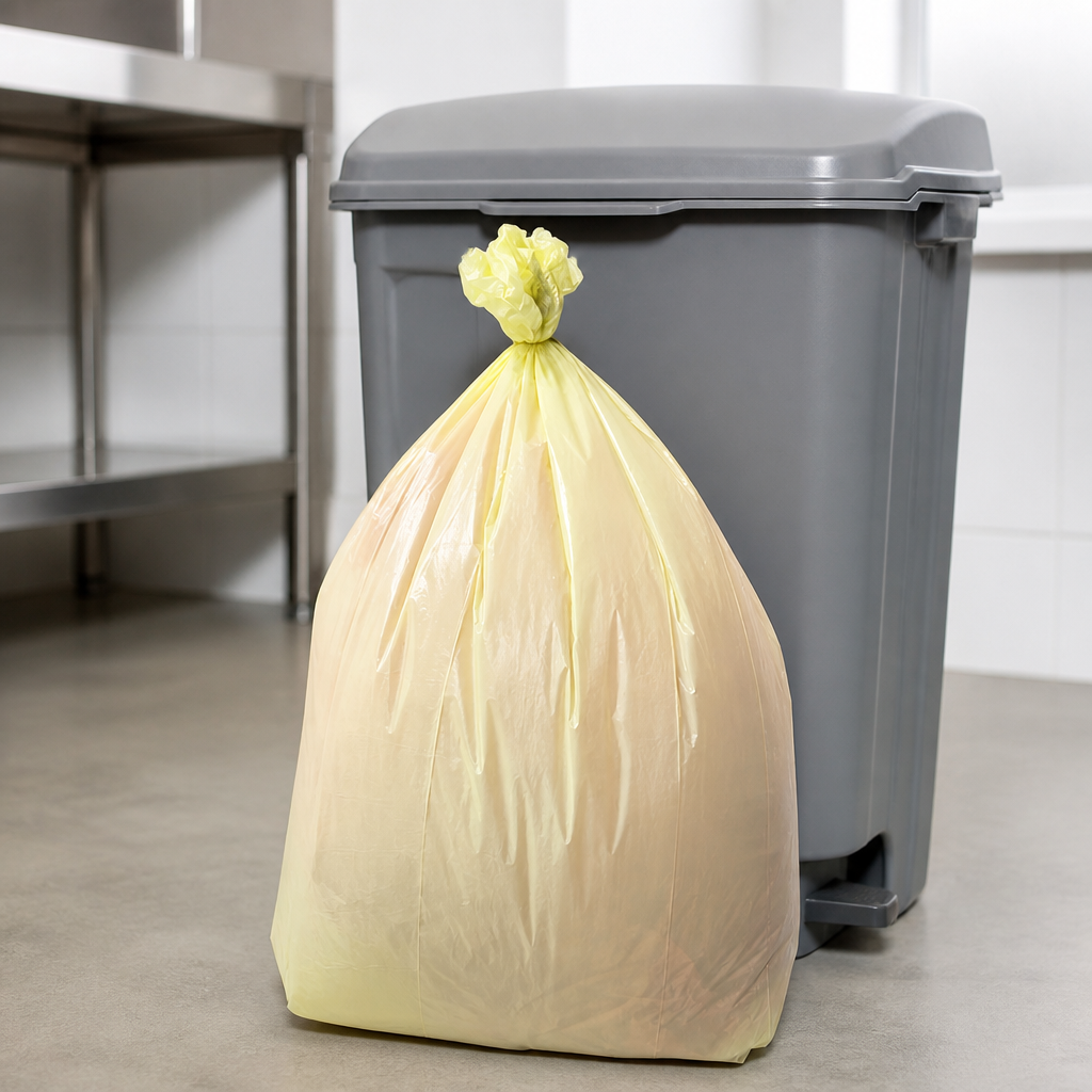 80Ltr Commercial Yellow Bin Bags - Pack of 200
