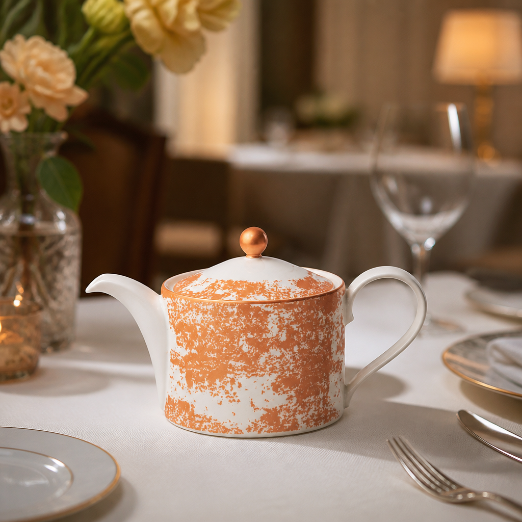 500ml Crushed Velvet Teapot for commercial catering