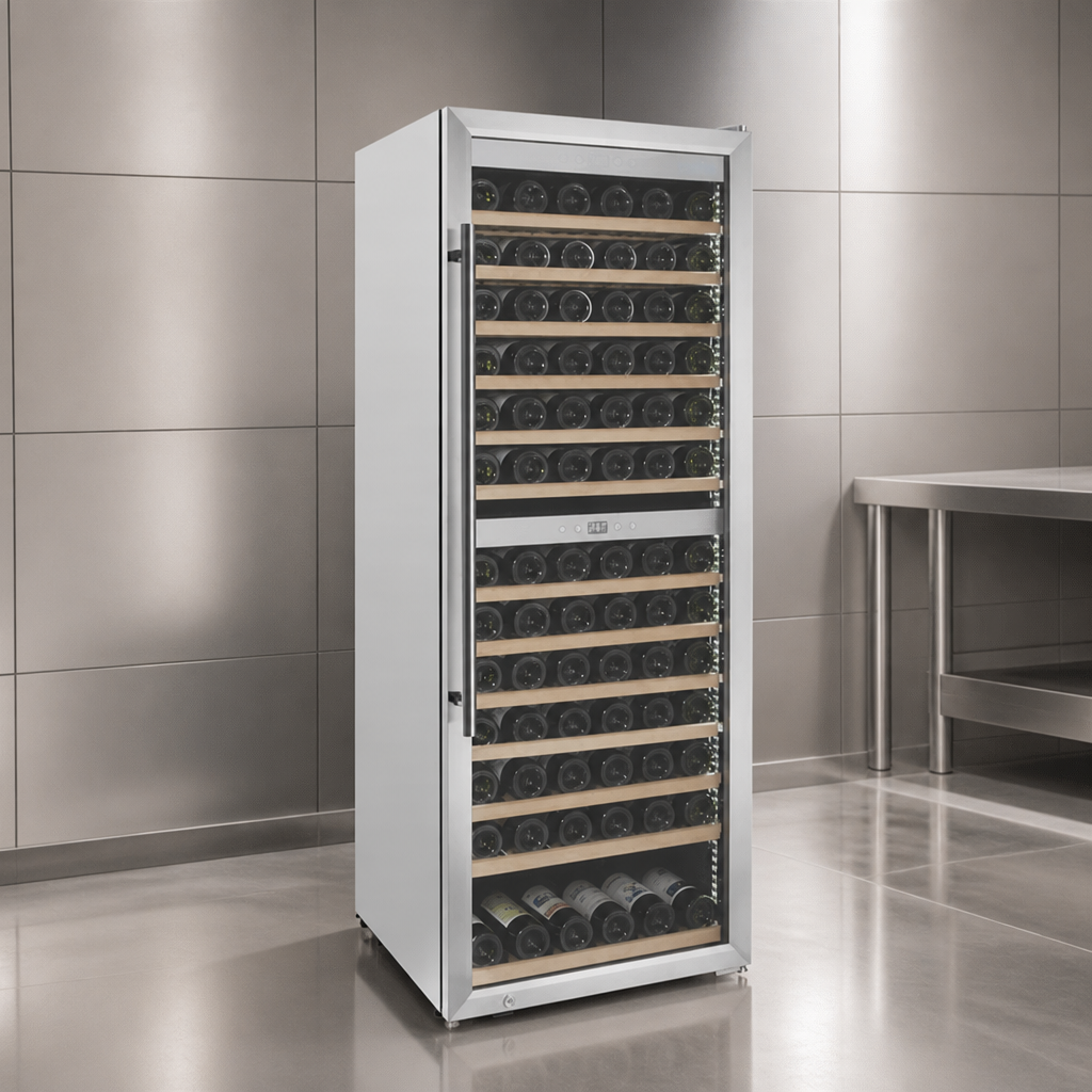 Commercial Dual Zone Wine Fridge 109 Bottle Capacity 326Ltr