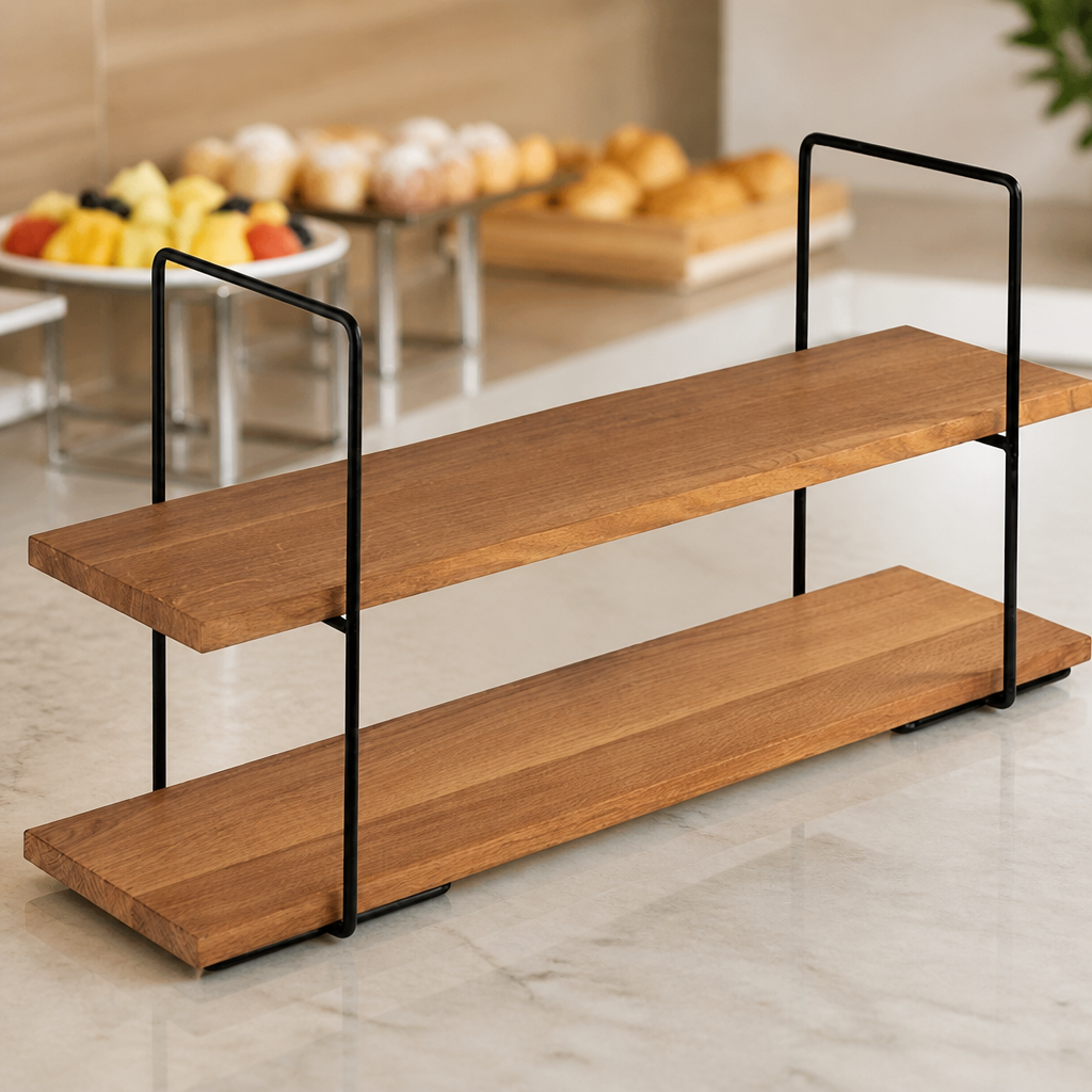 Commercial Two-Tier Display Stand 800x230x405mm