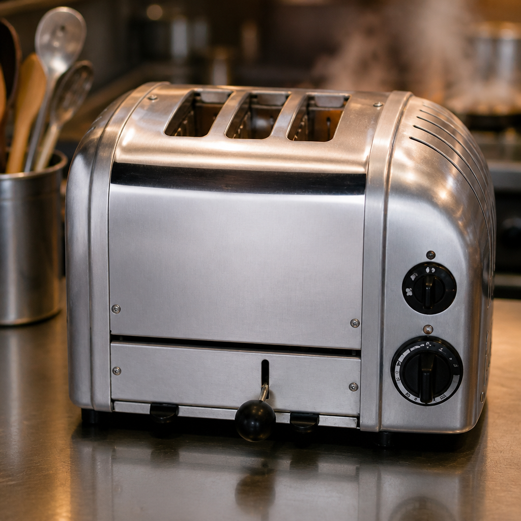 Commercial 3 Slice Toaster with extra wide slots and controls