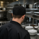 Breathable Skull Cap Black Mesh Top for Commercial Kitchens