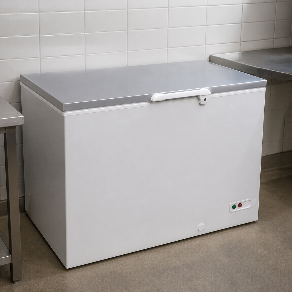 331L Commercial Chest Freezer with stainless steel lid