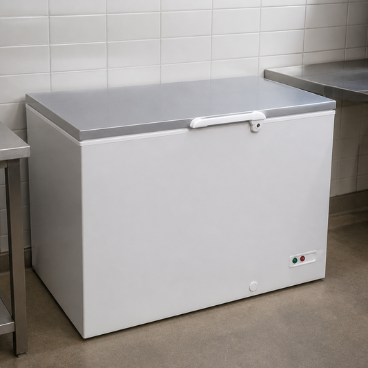 331L Commercial Chest Freezer 331L Capacity Stainless Steel Lid