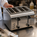 Commercial 4 Slot Stainless Steel Toaster with Defrost Function