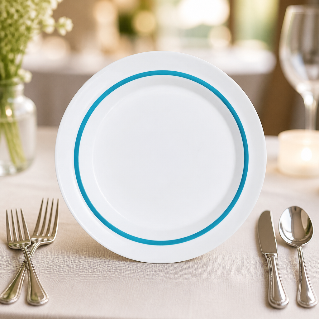 Commercial Deep Well Plates 190mm Blue Rim 12 Pack