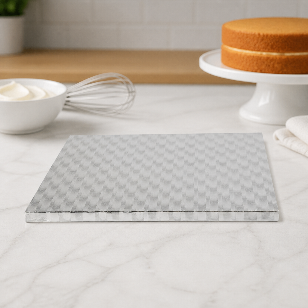10 Inch Square Cake Board Foil Covered for Commercial Use