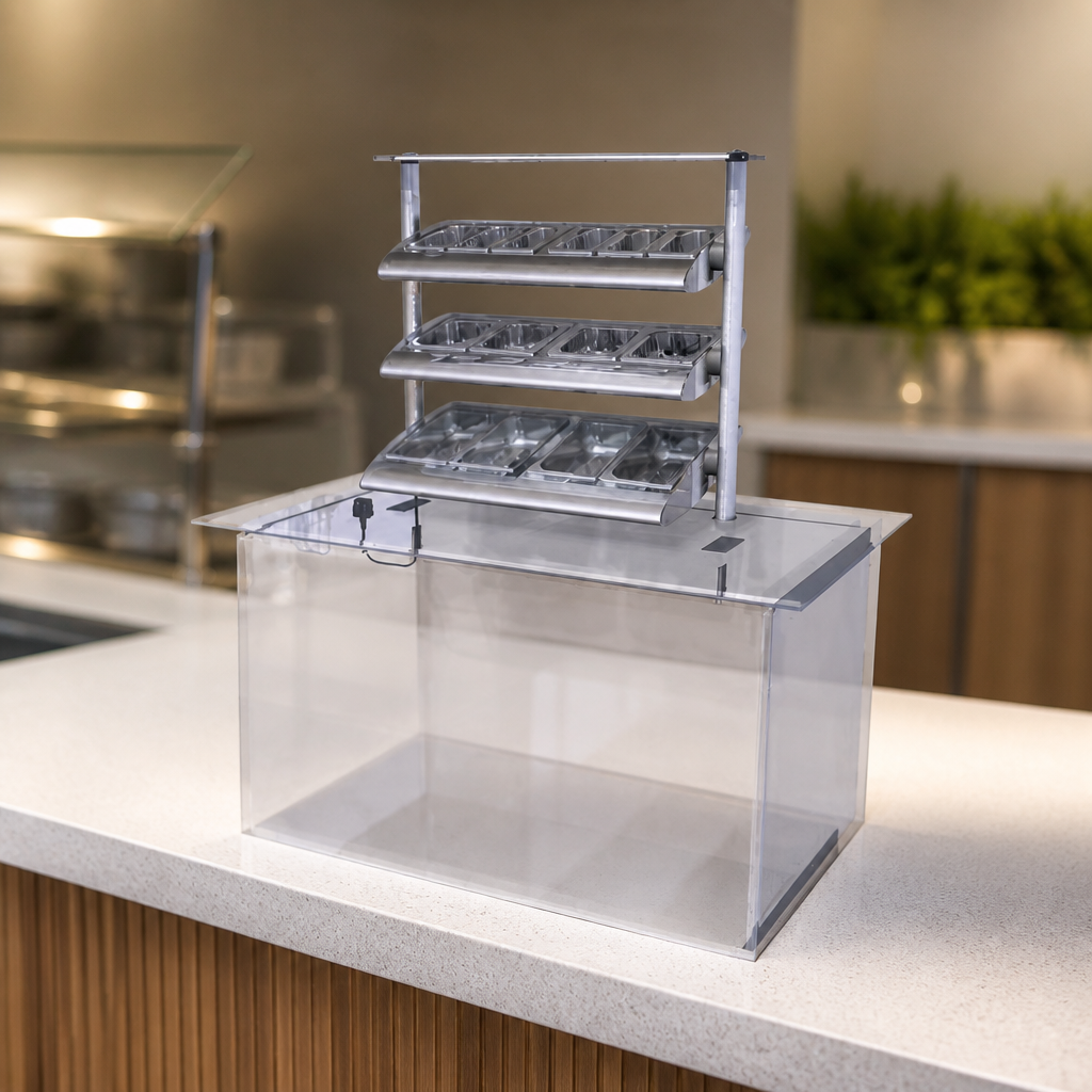 Commercial Drop In Ambient Cutlery Condiment Unit 2x 1/1 GN