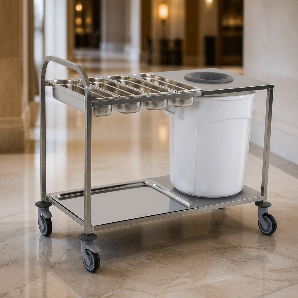 76L Commercial Self Clearing Trolley with Gastronorm Trays