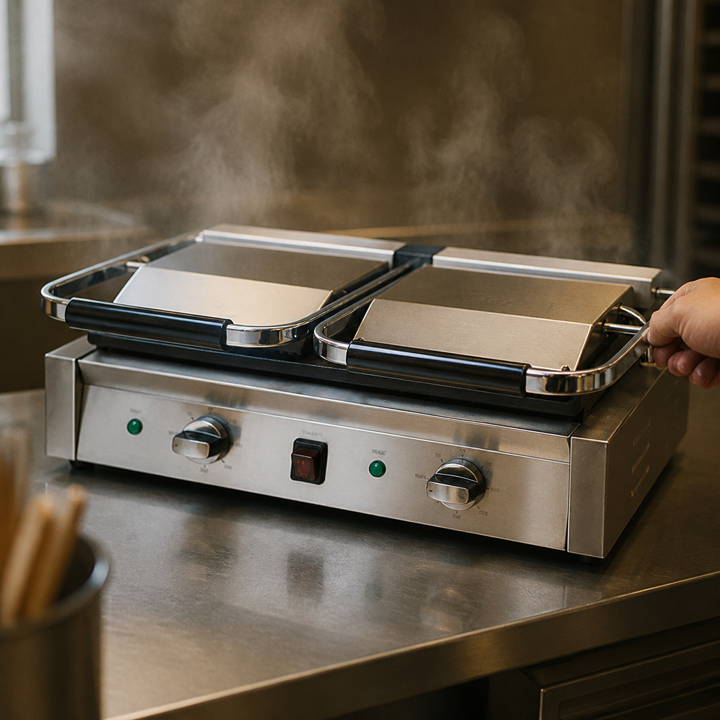 Commercial Double Contact Grill with 210x226mm cooking area