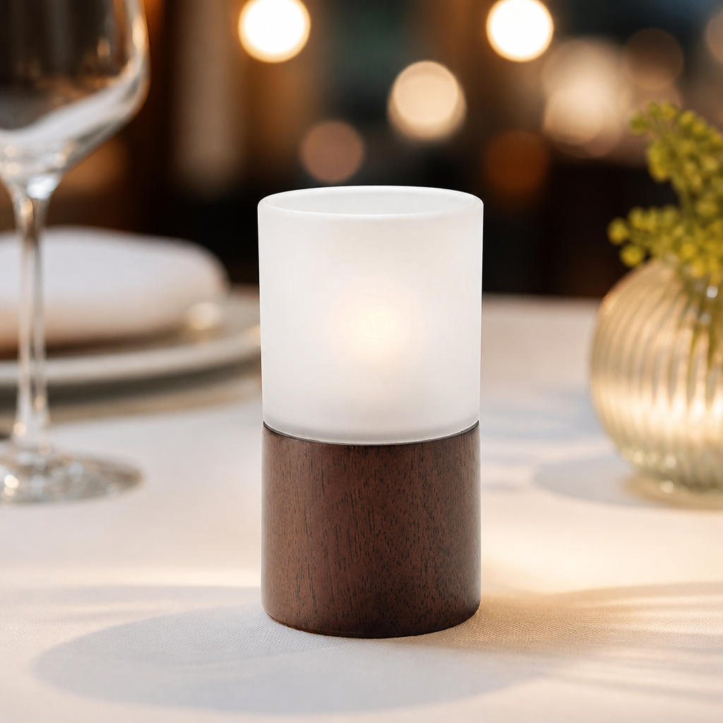 Commercial Table Lamps 70mm Small Wood Base 12 Pack