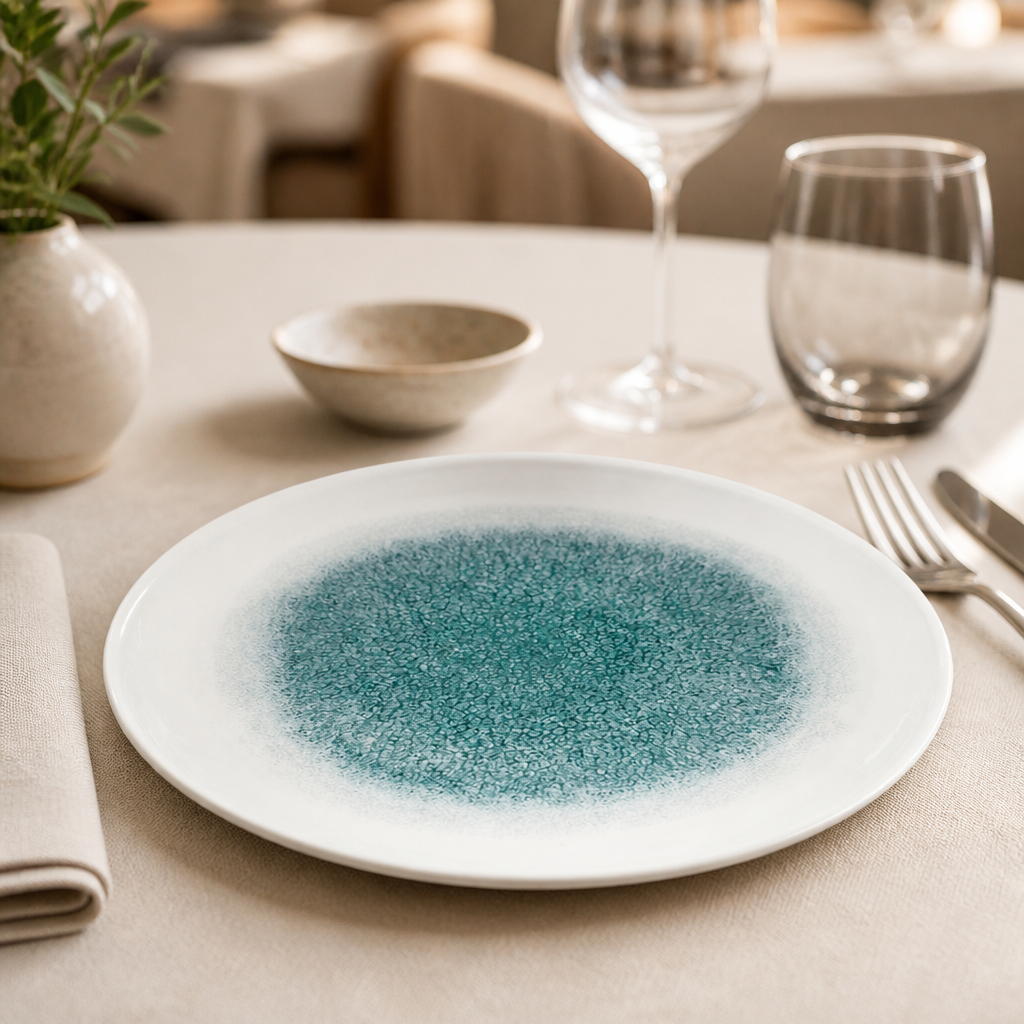 Commercial Round Trace Plates Jade Green 286mm 12 Pack