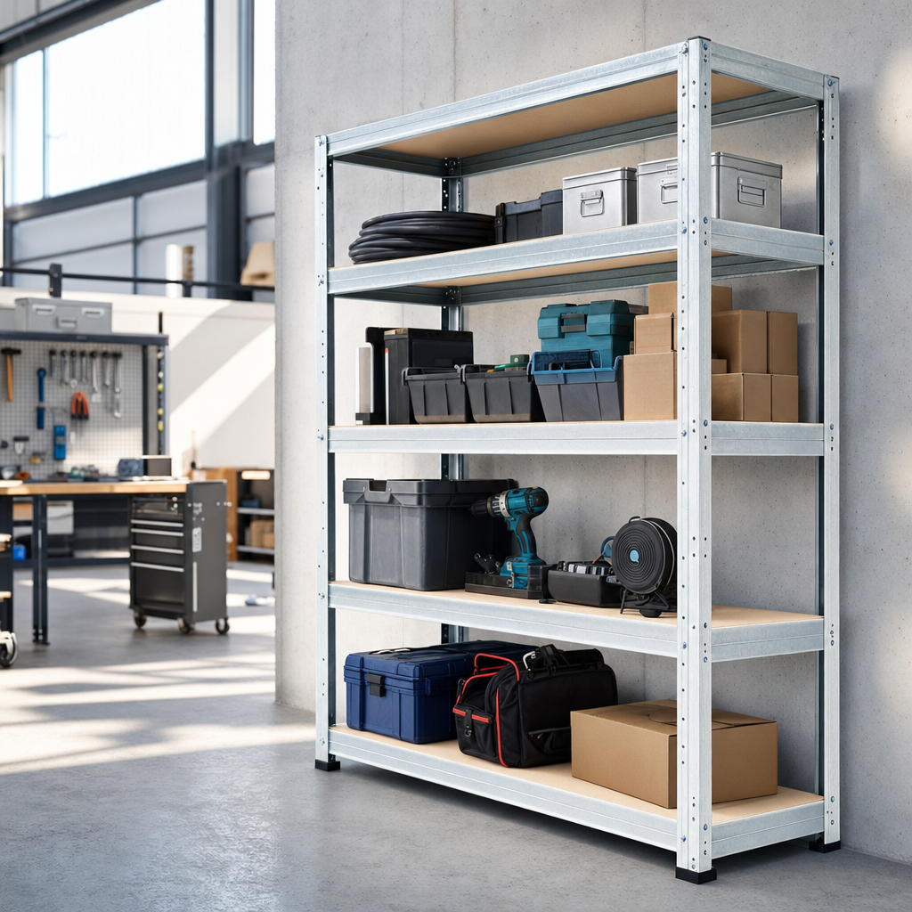Eco Responsible Steel Shelving 1800mm High with 4 Shelves
