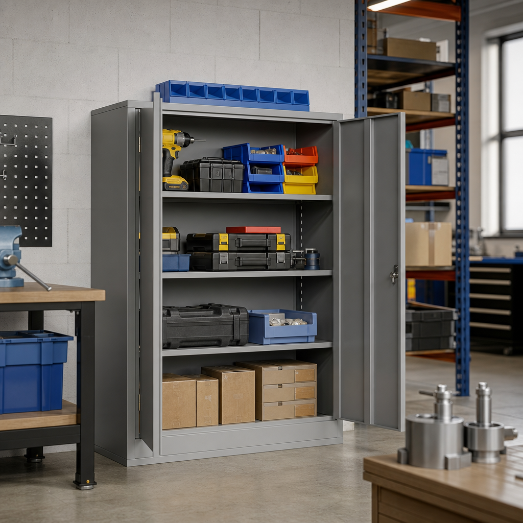 Economy Hinged Door Metal Cupboard 1000 x 920mm