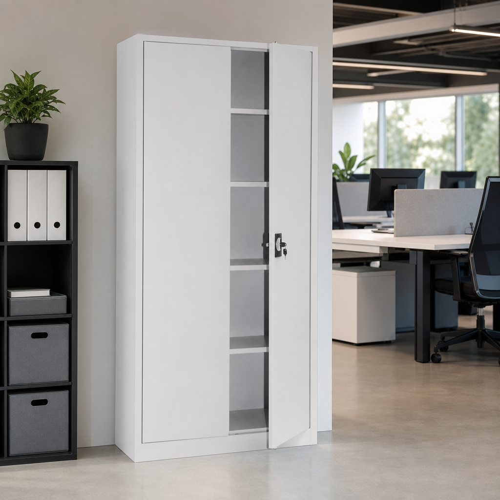 Economy Metal Office Cupboard 1800mm High
